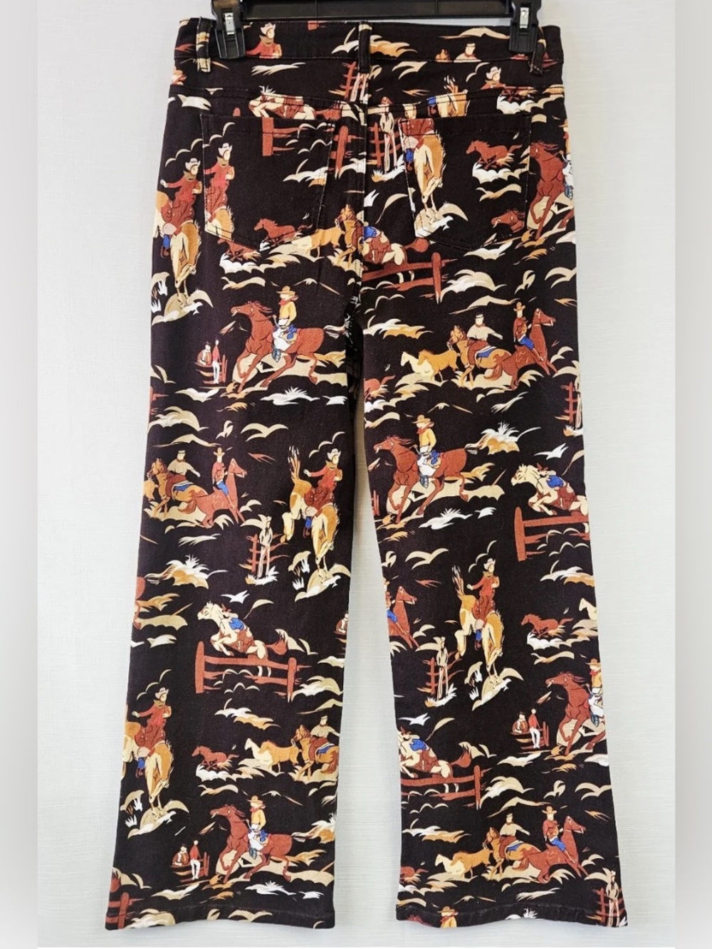Cowboy on Horse Western Wide-Leg  Pants - Picture 5 of 7